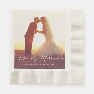 Servilleta De Papel Merrily Casada | Napkins de papel boda