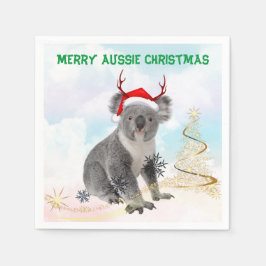 Servilleta De Papel Merry Aussie Navidades Koala