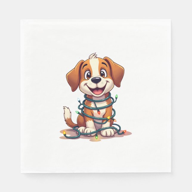 Servilleta De Papel Merry Beagle Lights (Anverso)