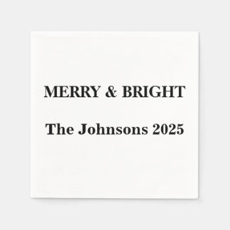 Servilleta De Papel Merry & Bright Personalizado Napkins - Navidades 2