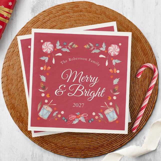 Servilleta De Papel Merry & Bright Vintage Christmas Holiday (Subido por el creador)