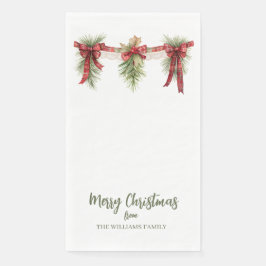Servilleta De Papel Merry Christmas Garland Paper Guest Towels
