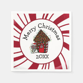 Servilleta De Papel Merry Christmas Gingerbread House