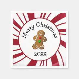 Servilleta De Papel Merry Christmas Gingerbread Man