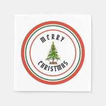 MERRY CHRISTMAS Papel Napkin