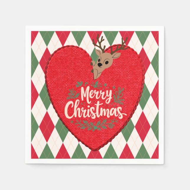 Servilleta De Papel Merry Christmas Paper Napkin (Anverso)