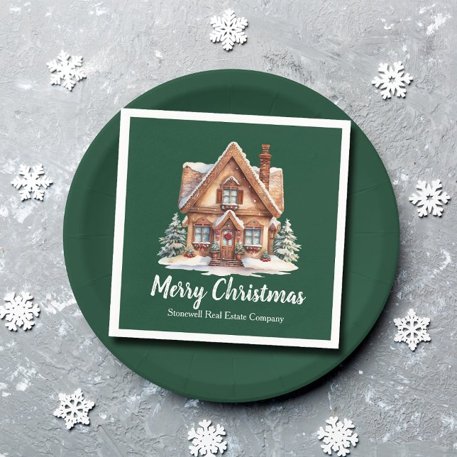 Servilleta De Papel Merry Christmas Real Estate Company Green Fiesta (Subido por el creador)