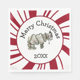 Servilleta De Papel Merry Christmas Shetland Pony