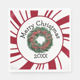 Servilleta De Papel Merry Christmas Wreath