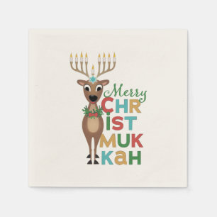 Servilleta De Papel Merry Christmukkah Reindeer