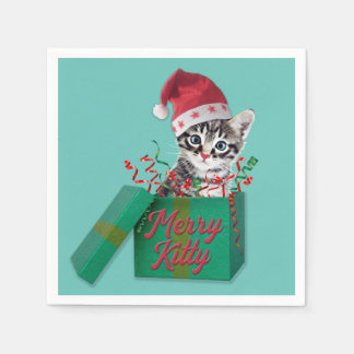 Servilleta De Papel Merry Kitty, Feliz Navidad