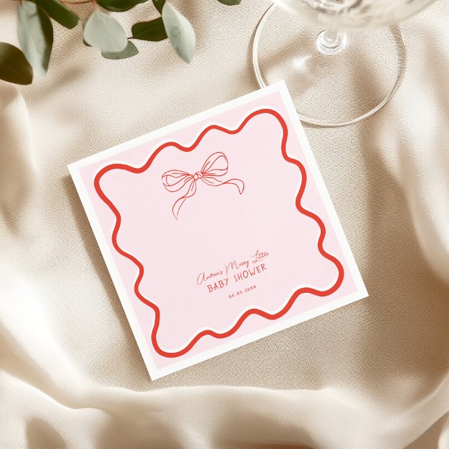 Servilleta De Papel Merry Little Baby Shower Hand Drawn Christmas (Subido por el creador)