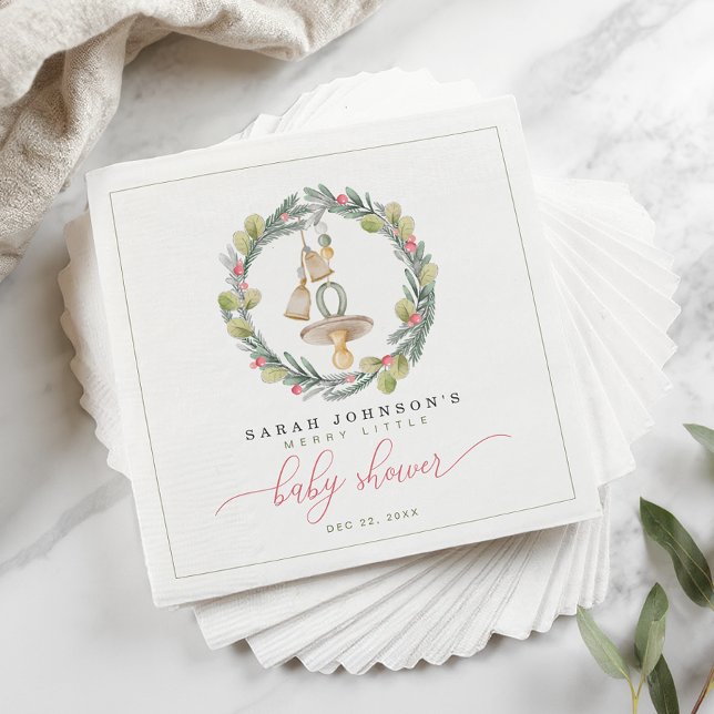 Servilleta De Papel Merry Little Baby Shower Luncheon Napkins (Merry Little Baby Shower )