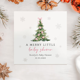 Servilleta De Papel Merry Little Christmas Tree Baby Shower