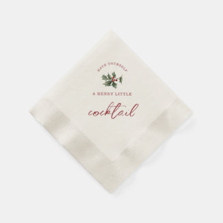 Servilleta De Papel Merry Little Cocktail Christmas Napkins