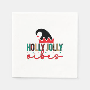 Servilleta De Papel Merry Xmas Holly Jolly Vibes