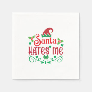 Servilleta De Papel Merry Xmas Santa me odia