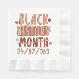 Servilleta De Papel Mes de la Historia Negra Afro Melanina Mujeres Neg
