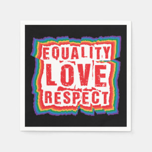 Servilleta De Papel Mes del orgullo de amor y respeto por la igualdad