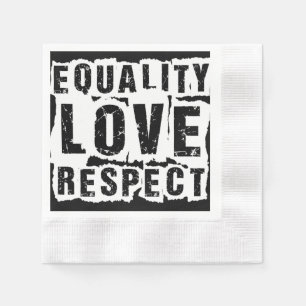 Servilleta De Papel Mes del orgullo de amor y respeto por la igualdad
