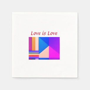 Servilleta De Papel Mes del orgullo gay colorido LGBTQ amor añadir nom