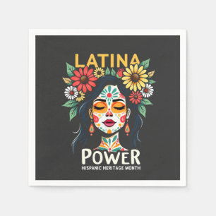 Servilleta De Papel Mes del Patrimonio Hispano de Latina Power