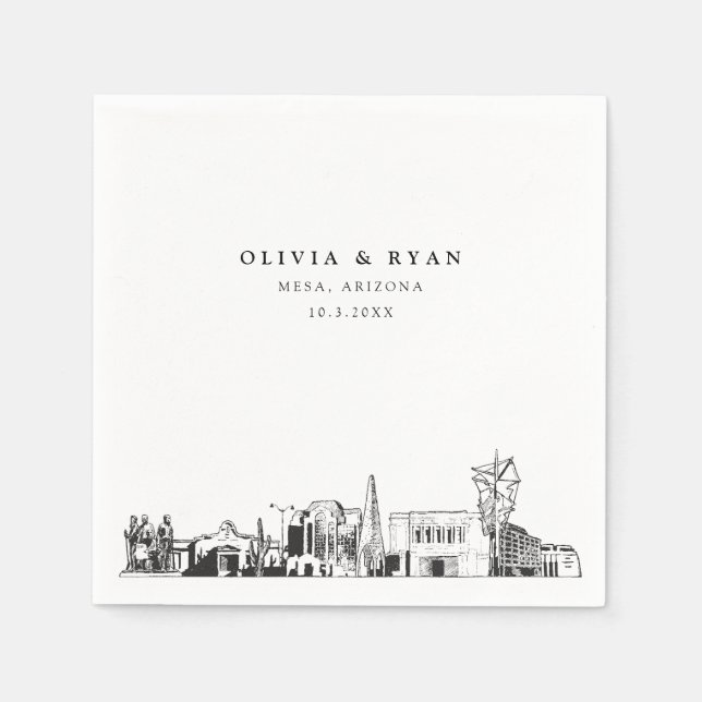 Servilleta De Papel Mesa Arizona Boda Papel Cocktail Napkin (Anverso)