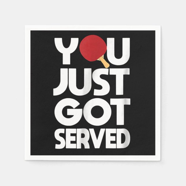 Servilleta De Papel Mesa Tenis Hombres Mariposa Ping Pong (Anverso)