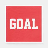 Meta GOAL Blanca Texto Atlético En Rojo Brillante