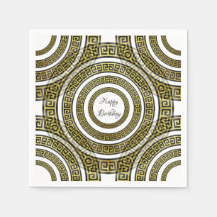 Servilleta De Papel Metro de clave griega en Artdeco de simetría geomé