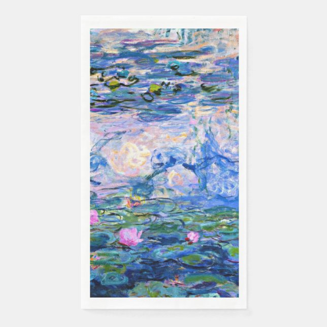 Servilleta De Papel Mezcla de lirios de agua de Monet (Anverso)