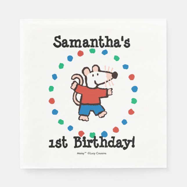 Servilleta De Papel Mi Amigo Maisy Birthday (Anverso)