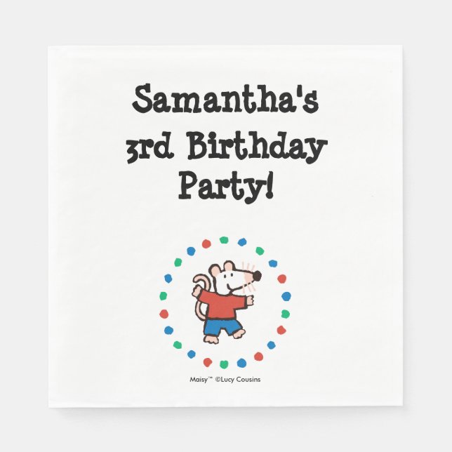 Servilleta De Papel Mi Amigo Maisy Birthday (Anverso)