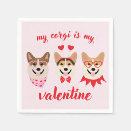 Servilleta De Papel Mi Corgi Es Mi Valentín
