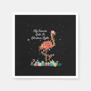 Servilleta De Papel Mi Favorito Es Navidades Luces Disfraces Flamingo