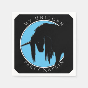 Servilleta De Papel Mi Fiesta unicornio (azul claro)