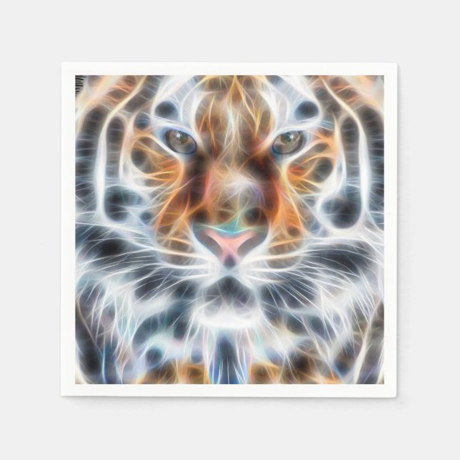 Servilleta De Papel Mi gato está actuando sobre el tigre observando la (Anverso)