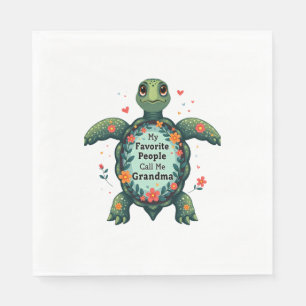 Servilleta De Papel Mi gente favorita me llama tortuga de la abuela - 