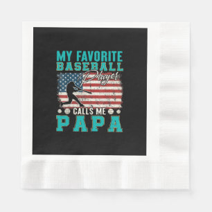 Servilleta De Papel Mi jugador de béisbol favorito me llama papá