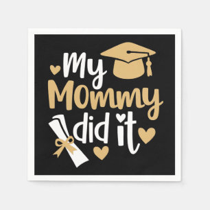 Servilleta De Papel Mi Mami Lo Hizo Graduación Graduada Mamá