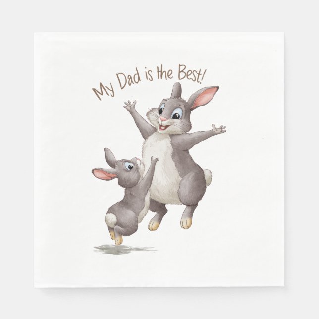 Servilleta De Papel Mi papá es el mejor (Anverso)
