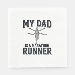 Servilleta De Papel Mi papá es un corredor de maratón Diseño de camise