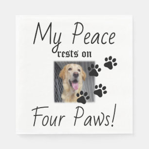 Servilleta De Papel Mi paz descansa en cuatro varas - Cute Pet Lover C