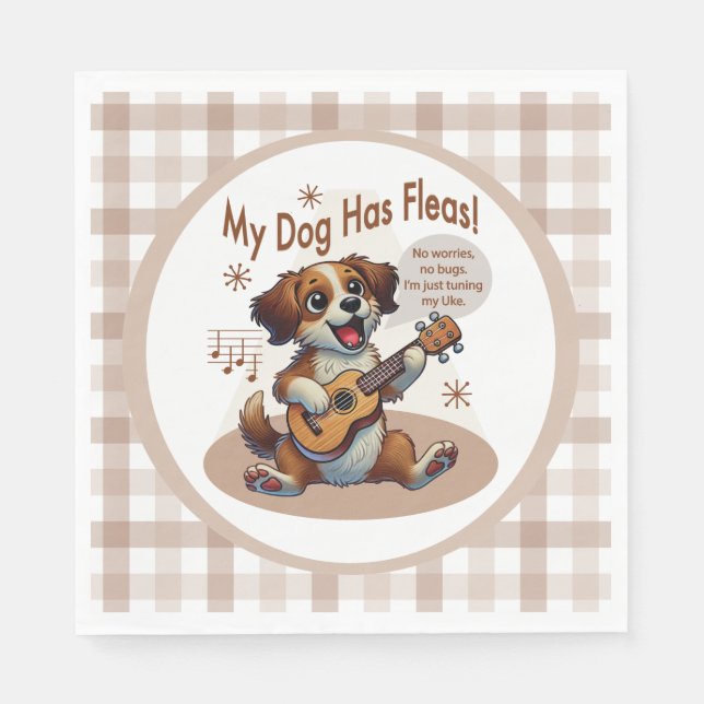 Servilleta De Papel Mi Perro Ha Huido De La Canción De Ajuste De Ukule (Anverso)