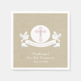 Servilleta De Papel Mi primer Chica de la Santa Comunión Personalizada