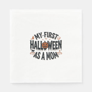 Servilleta De Papel Mi primer Halloween como mamá Diseño vintage de Ha