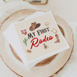 Servilleta De Papel Mi primer novio de Rodeo primer cumpleaños