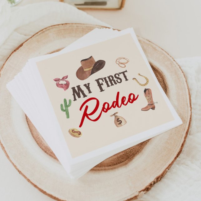 Servilleta De Papel Mi primer novio de Rodeo primer cumpleaños (Subido por el creador)