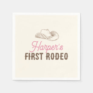 Servilleta De Papel Mi Primer Rodeo Cumpleaños Personalizado de Vaquer