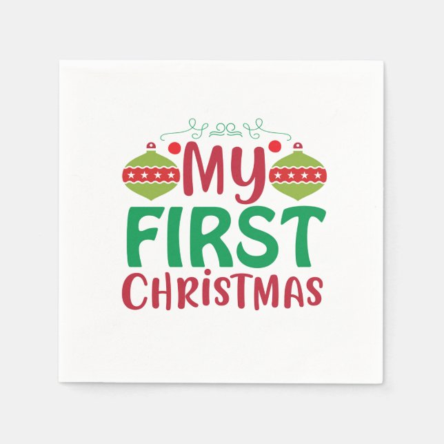Servilleta De Papel Mi primera Navidad (Anverso)